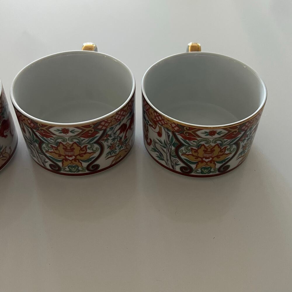 Vintage SAJI Japan Fine China Imari Royal Pheasant 9pc Set - 5 Plates & 4 Cups - Picture 16 of 16